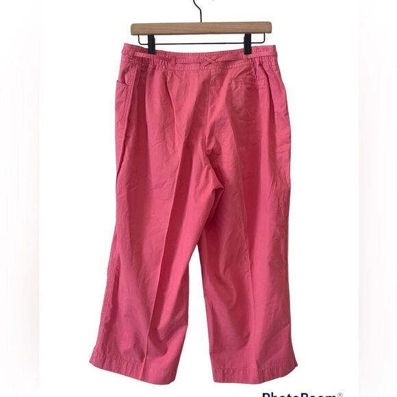 NWT J Jill Womens Crop Pants Lightweight Cotton Pink Size 12P - Picture 2 of 4